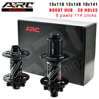 ARC 28หลุมสำหรับ Boost MTB Hub 009 15X110 12X148 10X141จักรยานจักรยาน Hub กับ HG MS XD 6 Pawls 114คลิกขี่จักรยาน Hub ดิสก์เบรก