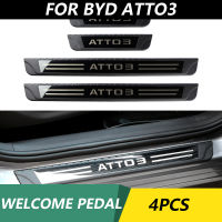 สำหรับ BYD ATTO 3 ATTO3 2022 2021แถบติดขอบประตูชายบันไดต้อนรับสติกเกอร์ป้องกันแท่นเหยียบสแตนเลสแต่งรถ Acc