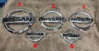 NISSAN LOGO นิสสัน โลโก้ NAVARA TEANA KICKS JUKE ALMERA MARCK NOTE TIDA FRONTIER เงิน ดำ หน้า หลัง โครเมียม PICKUP กระบะ