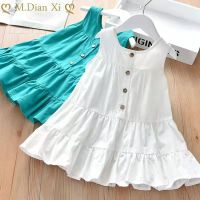 Baby Girls Clothing Sleeveless Solid Color Dresses Clothes Kids Summer Princess Dress Children Party Ball Pageant Dress Outfit  by Hs2023