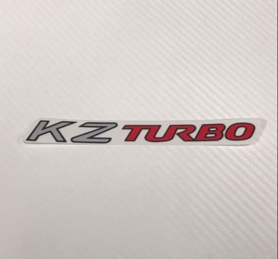 สติ๊กเกอร์แบบดั้งเดิม ติดฝาท้าย TOYOTA TIGER คำว่า KZ TURBO ติดรถ แต่งรถ โตโยต้า ไทเกอร์ sticker KZTURBO สวย งานดี หายาก