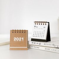 2021 ปฏิทินขนาดเล็ก ลาย ตกแต่งโต๊ Mini Desk Calendar DIY Portable Desk Calendars Daily Schedule Planner Calendar School Office Supplies Stationery gift