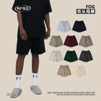 RFSD เสื้อผ้าผู้ชาย 2023 ฤดูร้อน 360g หนัก FOG กางเกงขาสั้นพื้นฐานสีสตรีทหลวมแบรนด์แฟชั่นกางเกงห้าส่วนผู้ชาย