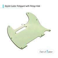 Pickguard กีตาร์3ชั้นแบบมีรูขดลวดเดี่ยวกีต้าร์ไฟฟ้าชิ้นส่วนกีตาร์อุปกรณ์เสริมกีตาร์มุกสีดำ