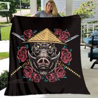 3D wild boar printing blanket childrens warm blanket soft and comfortable blanket home travel blanket birthday gift