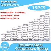 15PCS Wire Diameter 0.7MM Spring Steel Compression Spring Y-Type Rotor Return Spring Compressed Spring Length 10-100MM