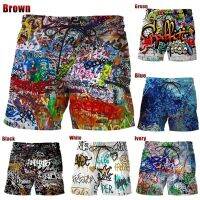 Abstract Art 3D Printed Shorts Pants Men Swimsuit Hip Hop y2k Summer Swim Trunks Beach Shorts homme Sport Gym Ice Shorts