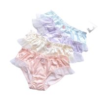 Long-Term Supply Japanese Style Fresh Multi-Color Printed Milk Silk Princess Embroidered Triangle Girl Cute Womens Underwear