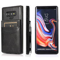 สำหรับ Samsung Galaxy Note 9 กรณีพลิกกระเป๋าสตางค์ปกหนังเข็มกลัดแม่เหล็กขาเคสป้องกันกับผู้ถือบัตร