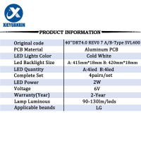 4คู่415มม. 412มม. สำหรับ LG 40LB LED Backlight Strip 4LEDs 6V &amp; 2W 40LH5300 400 LX570H-UA busjljm 40LH5300-UA 40LX560H-UA busjljm