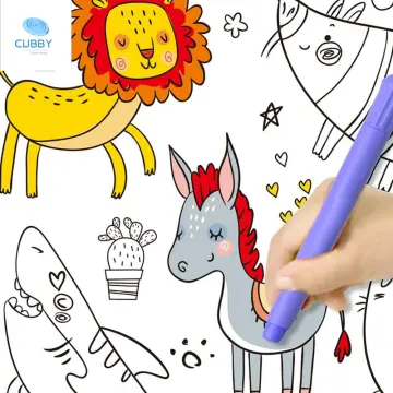 Children's Drawing Roll DIY Sticky Color Filling Paper Coloring Paper Roll  For Kids DIY Painting Drawing Early Educational Toys