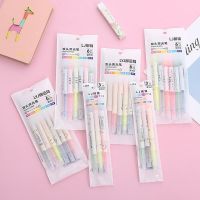 Double Head  Highlighter Pen Markers Chisel Tip Marker Fluorescent School Writing Highlighters Color CuteHighlighters  Markers