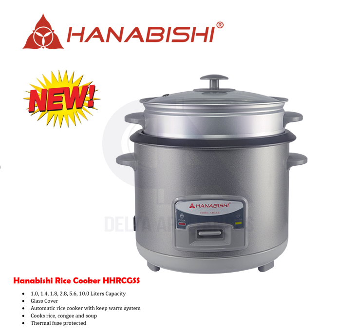Hanabishi Rice Cooker With Steamer Limited Edition HHRC GREY Series 6 Sizes HHRCGSS Lazada PH