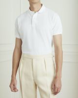 WARDROBE MINISTRY - เสื้อโปโล Daily Cotton-Piqué Polo Shirt in Pearl