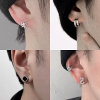 Mens Jewellery Punk Men Women Small Hoop Earrings Hypoallergenic Silver Color Round Stud Earrings Jewelry Pendientes Mujer