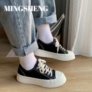Mingsheng Giày vải đế dày Giày thể thao mới Giày ngón chân cái giày trắng