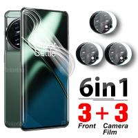 【GOOD】 6in1 For Oneplus 11 5G Hydrogel Film Not Glass One Plus One 1 11 Oneplus11 6.7inch PBH110 Back Cover Camera Screen Protector