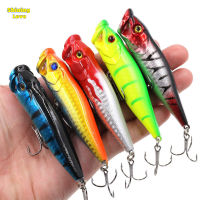 ShiningLove 9.5cm/12g Fishing Lure With Barbed Treble Hooks Popper Artificial Hard Bait Fishing Gear Accessories For Fishing Lover