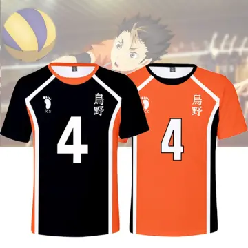 Haikyuu To the Top No.4 Nishinoya Yuu Orange Jersey T-shirt+Pants Sports  Wear Karasuno High Libero Cosplay Costume Anime Uniform - AliExpress
