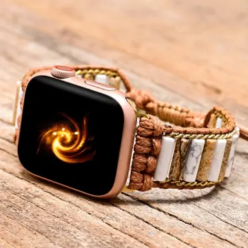 Gold apple watch deals stone band