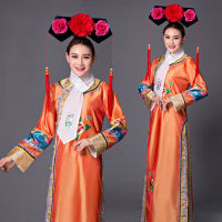 เครื่องแต่งกายจีน H Anfu ราชวงศ์ชิง Manchu นางสนมเจ้าหญิงศาลปัก Cheongsam เจ้าหญิงโบราณเครื่องแต่งกายคอสเพลย์