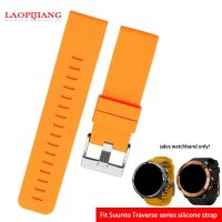 ✾ High quality waterproof rubber watchband Fit suunto TRAVERSE series Alpha watch 24mm silicone straps with stainless steel clasp