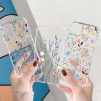 Luxury Fashion Flower Transparent Phone Case For iPhone 12 14 Pro Max Mini 11 13 X XS XR 7 8 Plus 6 6S SE 3 2020 2022 Cute Cover