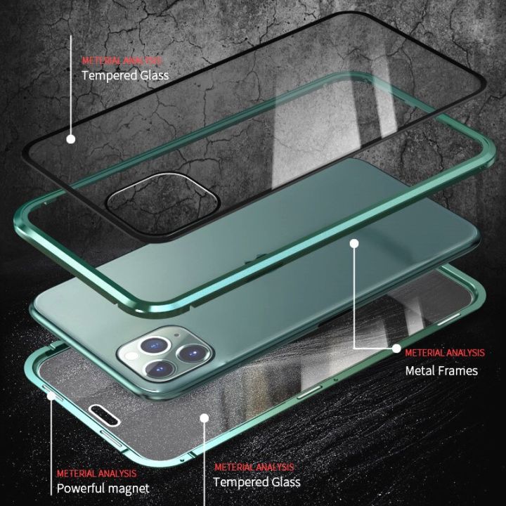 สินค้าใหม่ในสต็อก-kisscase-magnetic-privacy-glass-case-สำหรับ-iphone-13-14-pro-max-anti-spy-360-เคสโทรศัพท์ป้องกันสำหรับ-iphone-11-12-x-ฝาครอบใส