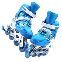 2 in 1 Skates Shoes Inline Roller Unisex Kids Children Indoor Outdoor Park Yard Playground Skating Training Practice for