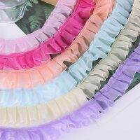 Color Transparent Glass Yarn Pleated Ruffle Childrens Fluffy Skirt Sewing Materials