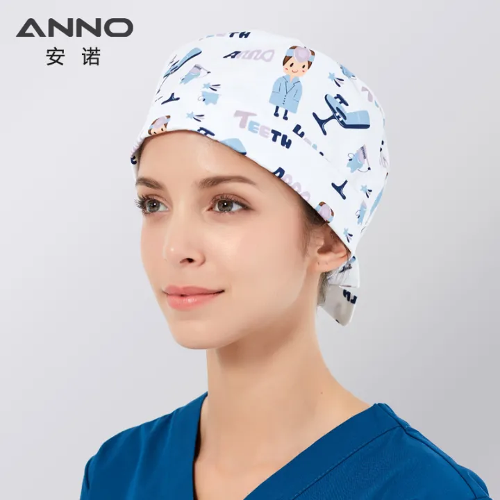 Annuo printed gourd hat dental clinic doctor hat nurse hat operating room working hat