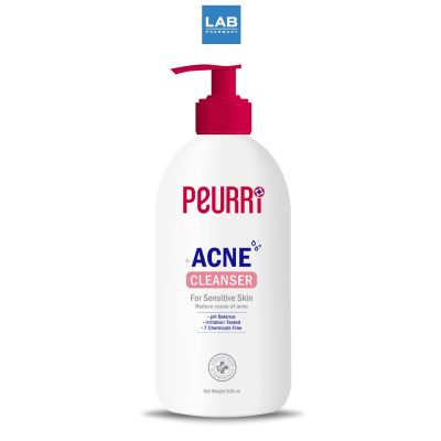 Peurri Acne Cleanser 500ml. เจลล้างหน้าอ่อนโยนพิเศษ สำหรับผู้ที่มีปัญหาสิว ผิวแพ้ง่าย ขนาด 500 มิลลิลิตร 1 ขวด