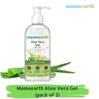 Mamaearth Aloe Vera Gel For Face, with Pure Aloe Vera &amp; Vitamin E for Skin and Hair - 300ml ( pack of 2 )