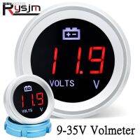 ▬ HD Universal Digital Car Turck Voltmeter Red LED Backlight with Flash Alarm Volt Meter Gauge for Marine Boat Car Motorcycle