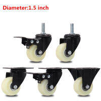 4pcs 1.5 inches 41mm Heavy Duty 180kg Black Swivel Castor Wheels Trolley Durable Furniture Caster Nylon