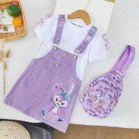 CUI YI SHOP Girls suspender skirt daughters denim Belles clothes Star Dew Korean style fashion