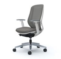 OKAMURA เก้าอี้รุ่น SYLPHY, ALUMINIUM BASE, WITH 3D ARMREST, MEDIUM GRAY เก้าอี้ทำงาน เก้าอี้สำนักงาน Ergonomic Chair