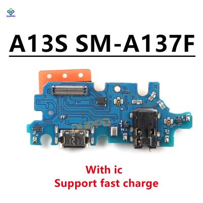 แท่นวางไมโครโฟนชาร์จพอร์ต USB 1ชิ้นบอร์ดเชื่อมต่อ Samsung A13สายเคเบิ้ลยืดหยุ่นสำหรับ A316 4G 5G A136B A135 A135F A137F อะไหล่ซ่อม