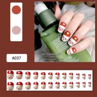 [Hot new products] 24 false nails for nail decoration false nails with glue