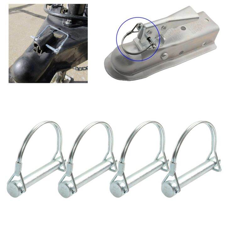 Strong Trailer Coupler Safety Lock 4x M8*70mm Hitch Pin Lock for