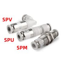 ท่อวาล์วตรวจสอบแบบ Pneumatic กั้นรูปตัวแอล,ท่อตรงกั้น SPM-4 SPU 6 8 10 12คอมเพรสเซอร์ท่ออากาศเร็วหัวเชื่อมปลั๊ก