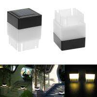 Solar Column Headlight Light Square Aluminum Tube Waterproof Landscape Lamp for Garden Decoration Gate Fence Wall Courtyard Food Storage  Dispensers