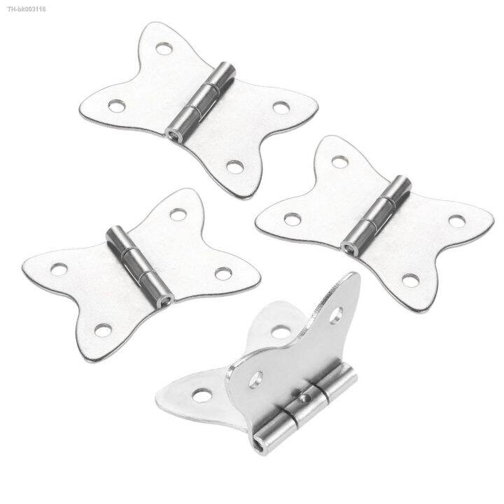 4pcs-set-butterfly-metal-hinges-w-screws-cabinet-door-luggage-furniture-4-holes-decor-silver-jewelry-box-wine-case-gift-37x30mm