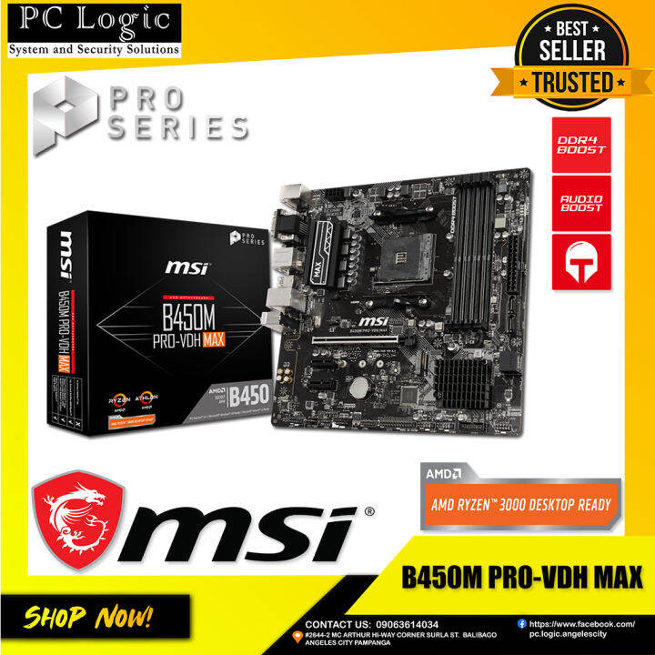 Msi B450m Pro Vdh Max Motherboard Lazada Ph 3378