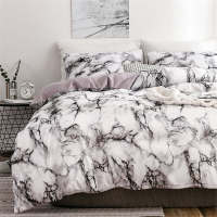 Nordic Modern Style Marble Pattern Printed Duvet Cover Set With Pillowcase Bedding Set Double Full Queen King Size Bed 5 Colors