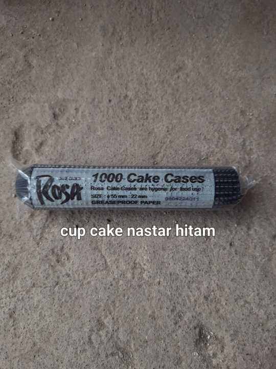 cup kue nastar cake case kertas hitam polos ukuran 5cm 5.5cm 1000pcs ...