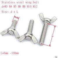 1-5buah M3 M4 M5 M6 M8 M10 M12 Set baut sayap baut kupu-kupu mur cakar sekrup Thumbscrew Stainless Steel