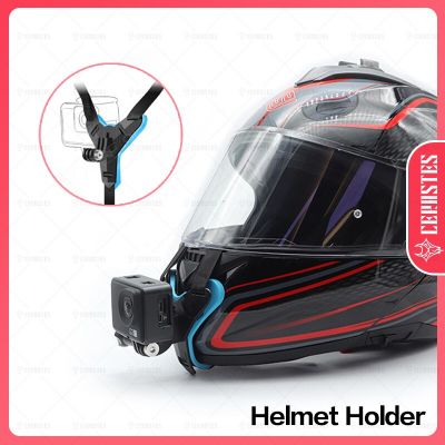 Motorcycle Helmet Front Chin Stand Camera Holder For Gopro Hero DJI Osmo Action Insta360 Action Camera Accessorie Helmet Strap