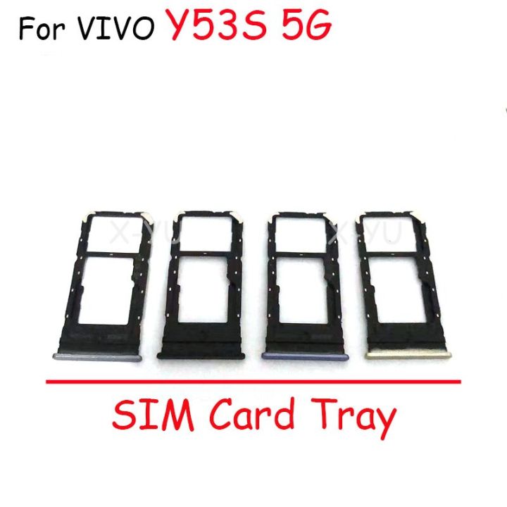 ถาดใส่ซิมการ์ดสำหรับ VIVO Y53S Y72 5G ตัวอ่านช่อง SD อะแดปเตอร์อะไหล่ LKT37121