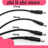 zhilizhi Store 16/18/20/22awg 7A 10A DC Male Female Power Supply Connector extension Cable 5.5x2.1mm Copper Wire Current For LED Strip light